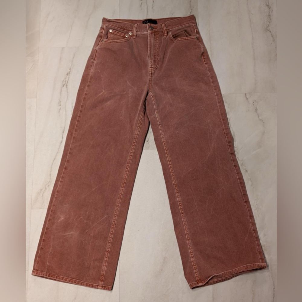 Gap Women's High-rise Wide Leg Jeans Pink Rosette Size 4